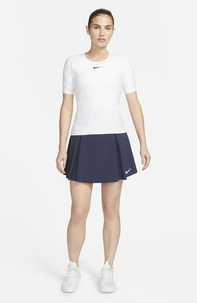 Shop Nike Club Dri-fit Skirt In Obsidian/ White