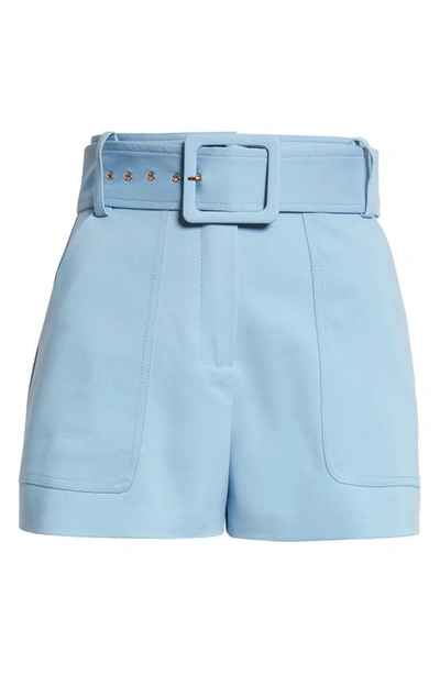 Shop Ramy Brook Kasey Belted Shorts In Blue Quartz