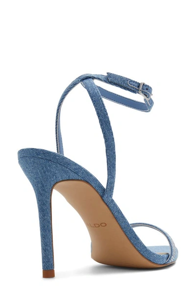 Shop Aldo Tulipa Ankle Strap Pointed Toe Sandal In Medium Blue