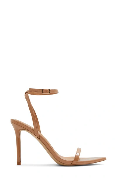 Shop Aldo Tulipa Ankle Strap Pointed Toe Sandal In Other Dark Beige