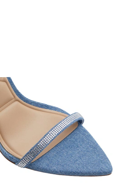 Aldo Tulipa Ankle Strap Pointed Toe Sandal In Medium Blue