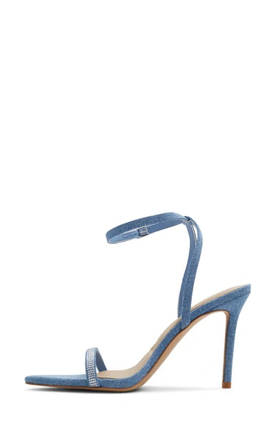 Shop Aldo Tulipa Ankle Strap Pointed Toe Sandal In Medium Blue
