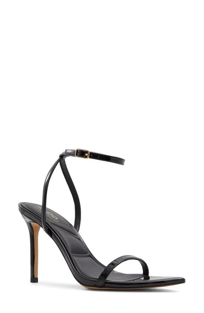 Shop Aldo Tulipa Ankle Strap Pointed Toe Sandal In Black