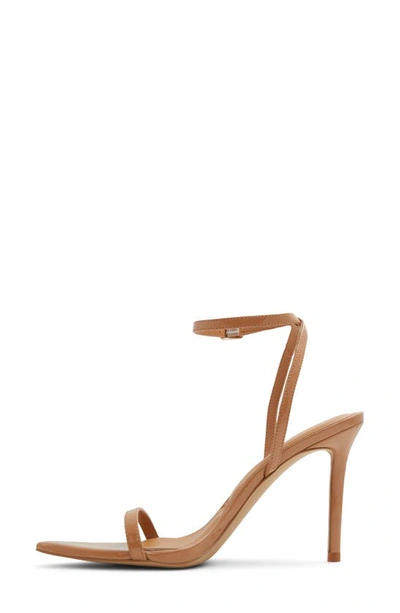 Shop Aldo Tulipa Ankle Strap Pointed Toe Sandal In Other Dark Beige