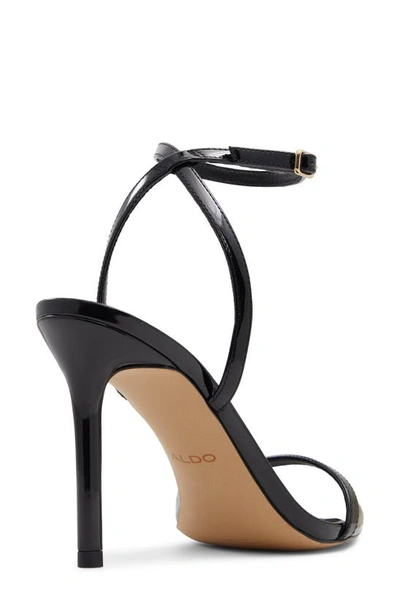 Shop Aldo Tulipa Ankle Strap Pointed Toe Sandal In Black