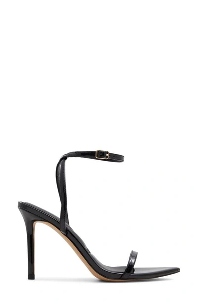 Shop Aldo Tulipa Ankle Strap Pointed Toe Sandal In Black