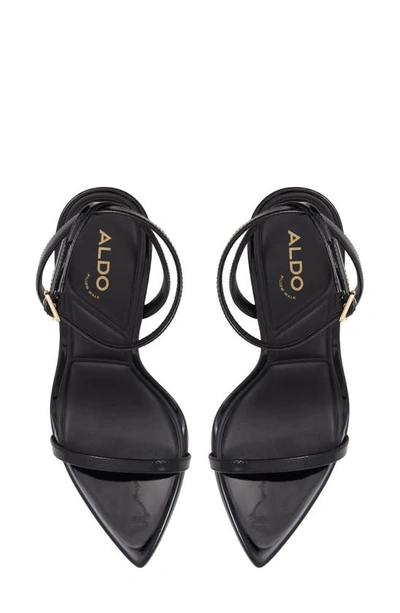 Aldo Tulipa Ankle Strap Pointed Toe Sandal In Black