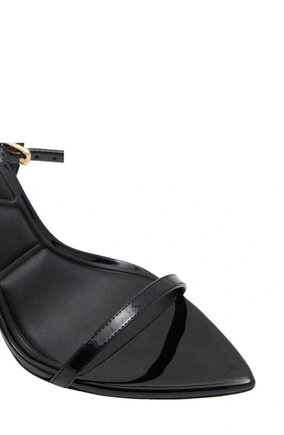 Shop Aldo Tulipa Ankle Strap Pointed Toe Sandal In Black