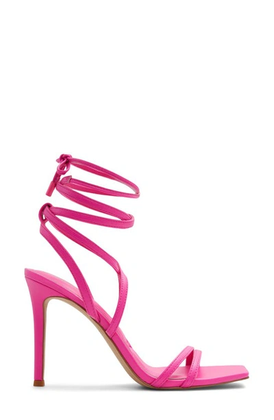 Shop Aldo Phaedra Ankle Wrap Sandal In Bright Pink