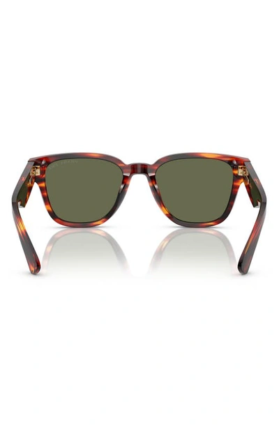 Prada 52mm Polarized Pillow Sunglasses In Havana Red