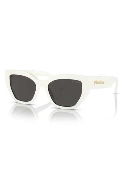Shop Prada 53mm Butterfly Sunglasses In Bone