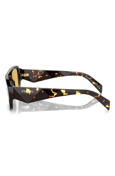 Prada 53mm Rectangular Sunglasses In Yellow