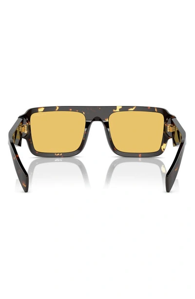 Shop Prada 53mm Rectangular Sunglasses In Yellow