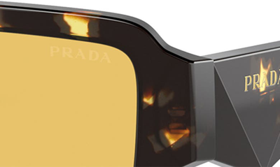 Shop Prada 53mm Rectangular Sunglasses In Yellow