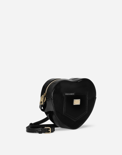 Shop Dolce & Gabbana Dg Girlie Heart Bag In Black