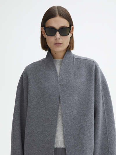 House Of Dagmar Short Doublé Jacket In Grey Melange