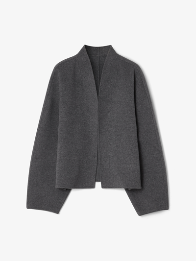 House Of Dagmar Short Doublé Jacket In Grey Melange