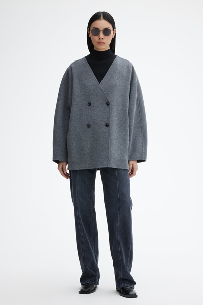 House Of Dagmar Doublé Jacket In Grey Melange