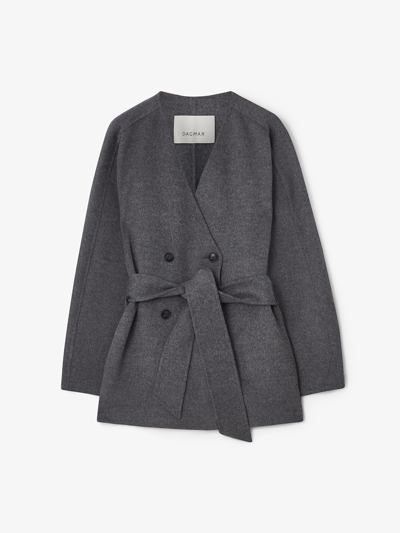 House Of Dagmar Doublé Jacket In Grey Melange