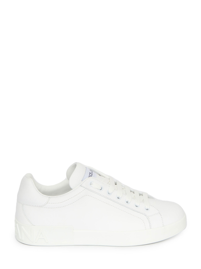 Shop Dolce & Gabbana Portofino Sneakers In White