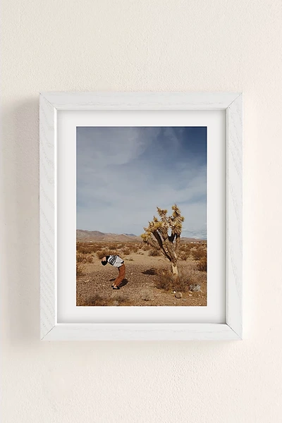 Shop Urban Outfitters Erin Champ Joshua Tree I Art Print In White Wood Frame At