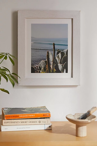 Shop Urban Outfitters Erin Champ Pacific Beach Art Print In White Wood Frame At