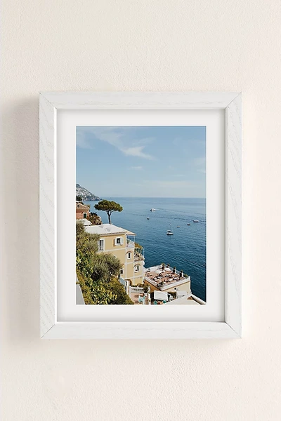 Shop Urban Outfitters Erin Champ Positano Art Print In White Wood Frame At