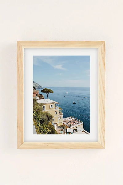 Shop Urban Outfitters Erin Champ Positano Art Print In Natural Wood Frame At