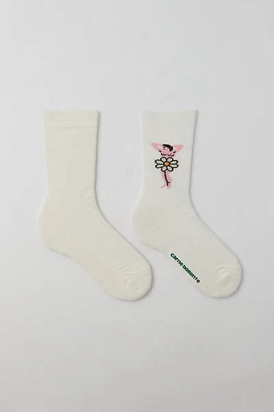 Shop Carne Bollente Daisies Of Desire Crew Sock In White, Women's At Urban Outfitters