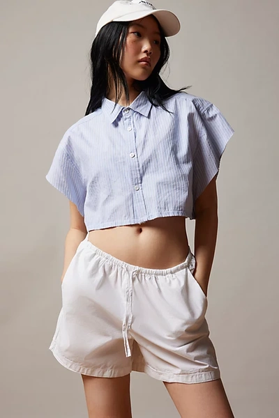 Shop Bdg Joey Poplin Short In White, Women's At Urban Outfitters