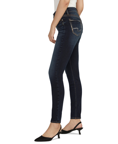 Shop Silver Jeans Co. Women's Suki Mid Rise Curvy Fit Skinny Leg Jeans In Indigo