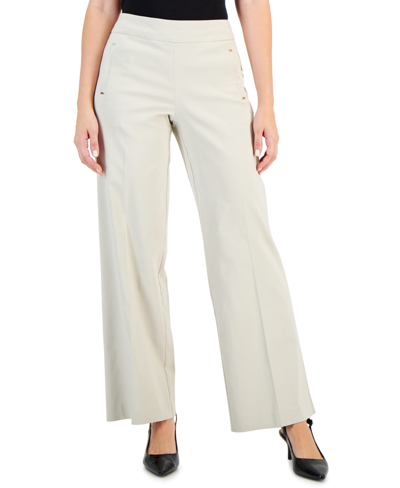 Jm Collection Women's Studded Pull-on Tummy Control Pants, Regular And  Short Lengths, Created For Macy's In Stone Wall