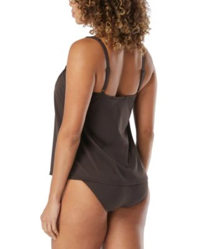Shop Coco Reef Womens Ultra Fit Bra Sized Tankini Top Impulse High Waist Bikini Bottoms In Black