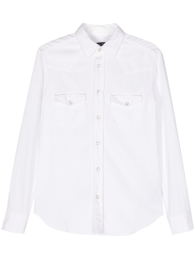 Shop Tom Ford Denim Shirt - Men's - Cotton In White