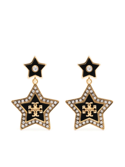 Shop Tory Burch Gold-tone Falling Star Drop Earrings