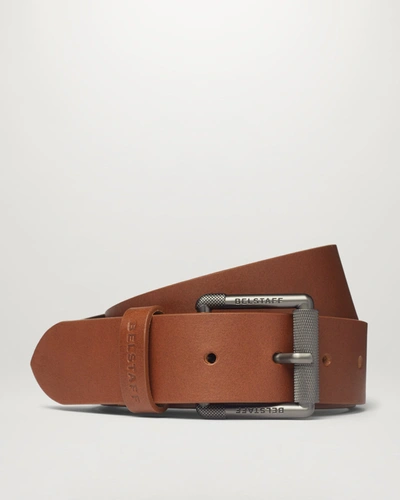 Shop Belstaff Roller Buckle Belt In Earth Brown