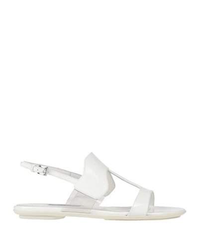 Shop Prada Woman Sandals White Size 6 Leather
