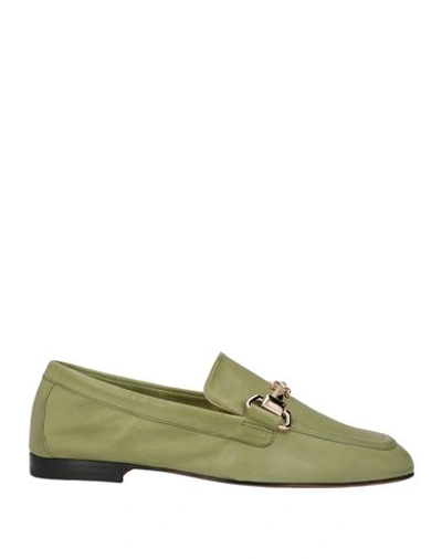 Shop Doucal's Woman Loafers Light Green Size 5 Leather