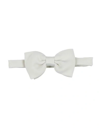 Shop Tagliatore Man Ties & Bow Ties Ivory Size - Polyester In White
