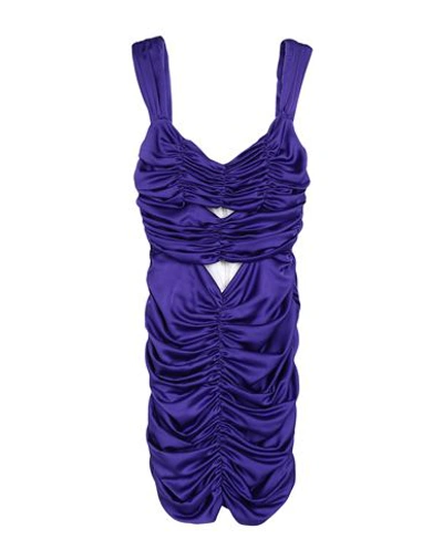 Shop Nineminutes Woman Mini Dress Purple Size 2 Polyester, Elastane