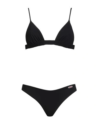 Shop Semicouture Woman Bikini Black Size 10 Polyamide, Elastane