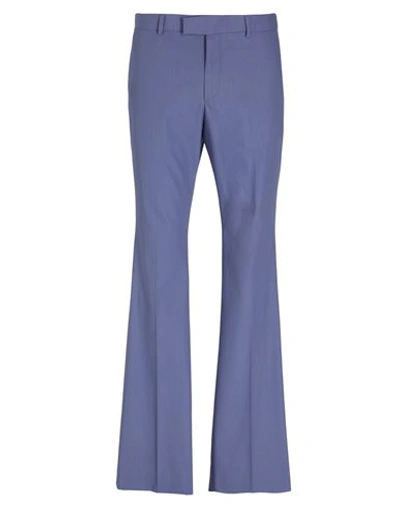 Shop 8 By Yoox Cotton Wide Leg Trousers Man Pants Slate Blue Size 36 Cotton