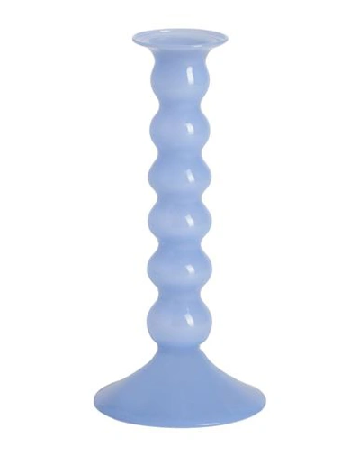 Hay Wavy Large Candle Holder In Blue