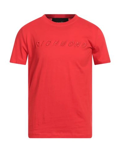 Shop John Richmond Man T-shirt Red Size Xxl Cotton