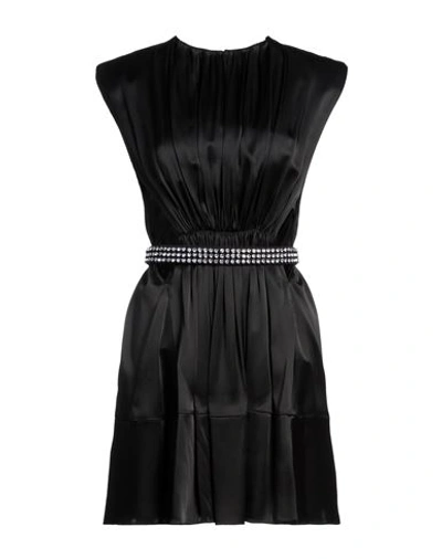 Shop Stella Mccartney Woman Mini Dress Black Size 4-6 Acetate, Viscose, Polyamide