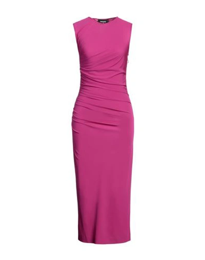 Shop Dsquared2 Woman Maxi Dress Mauve Size Xs Viscose In Purple