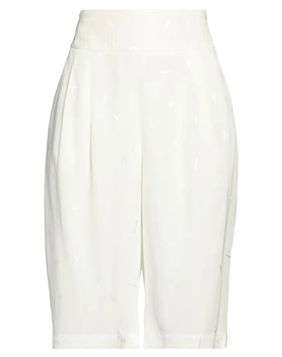 Armani Exchange Woman Shorts & Bermuda Shorts White Size 6 Viscose In White
