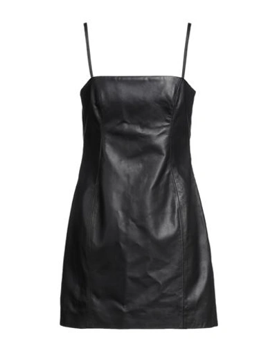 Giuseppe Di Morabito Woman Mini Dress Black Size 8 Soft Leather In Black