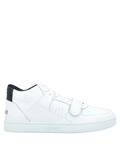 Shop Celine Man Sneakers White Size 13 Soft Leather