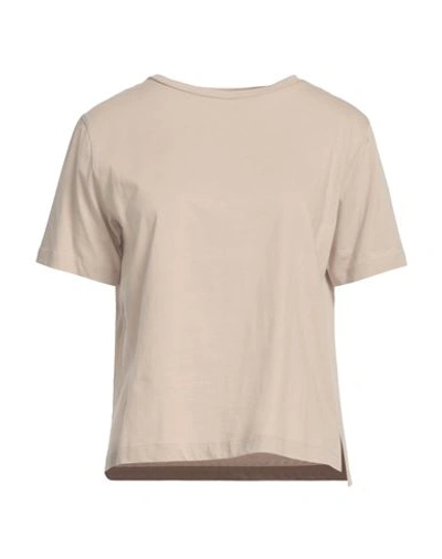 Shop Aragona Woman T-shirt Beige Size 12 Cotton